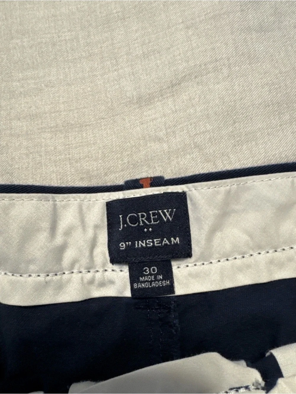 J. Crew Navy Blue Shorts with Coral Lobster Print